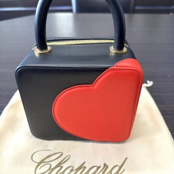 Chopard x Chloë Sevigny Green Carpet Black & Red Leather Shoulder Bag 95000-0980 - Picture 5 of 6
